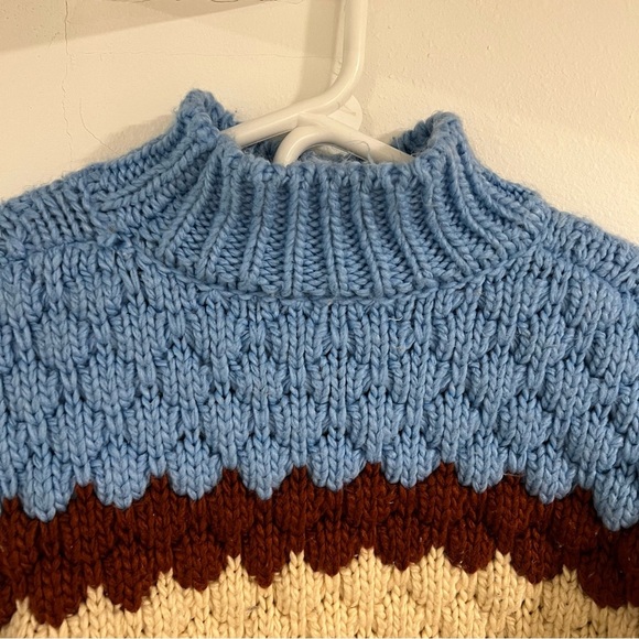 Forever 21 Color block oversized knit sweater size small cozy and casual wear - Picture 4 of 6